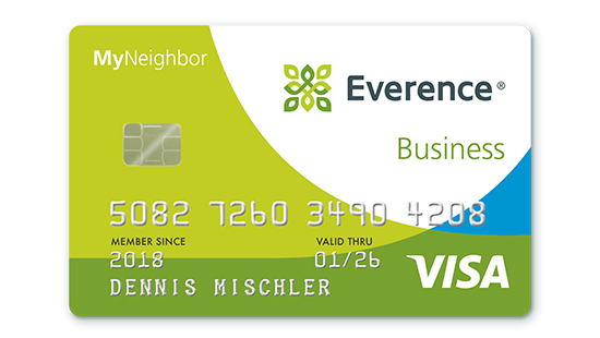 Everence MyNeighbor credit card for businesses